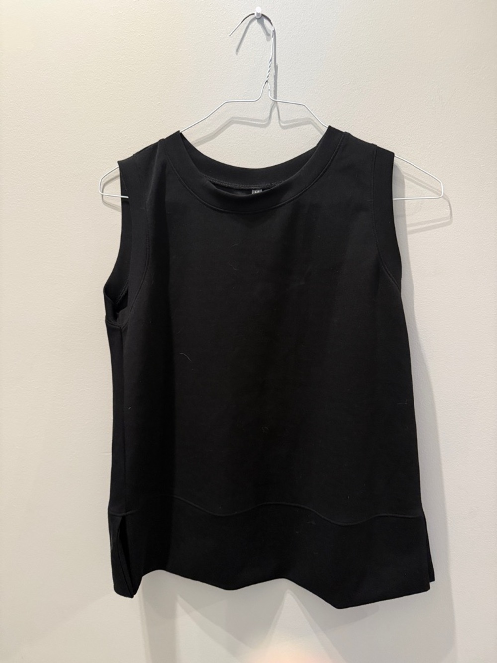 Classic Black Sleeveless Top Scuba Material